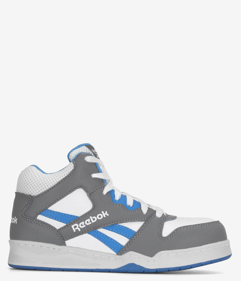Reebok BB4500 Composite Safety Toe High Top Work Sneaker - White/Blue