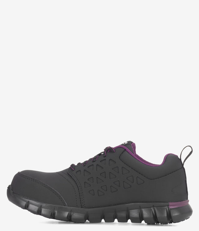 Reebok Sublite Exofuse Composite Safety Toe ESD Work Shoe - Black/Plum