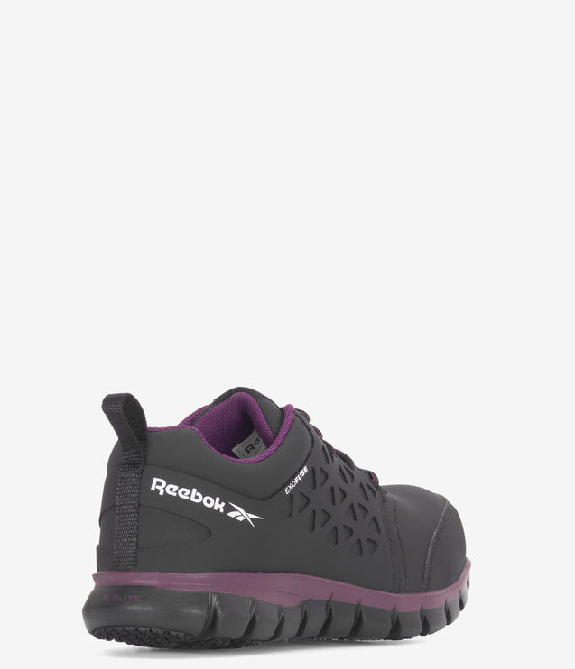 Reebok Sublite Exofuse Composite Safety Toe ESD Work Shoe - Black/Plum
