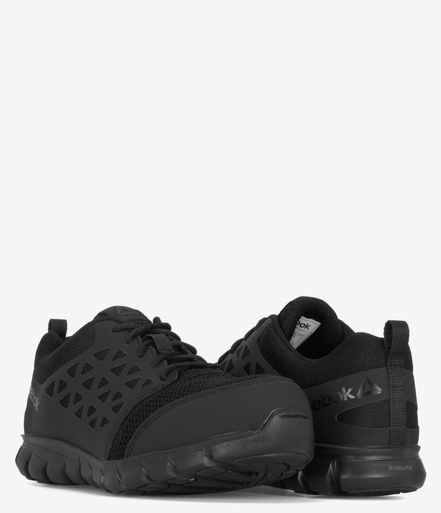 Reebok Sublite Cushion Athletic ESD Composite Toe Shoe - Black