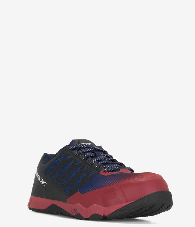 Reebok Speed TR Composite Toe Athletic Work Shoe - Red/Black