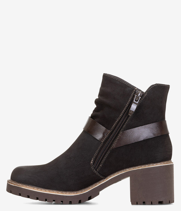 Patrizia by Spring Step Firewood Booties - Chocolate Brown