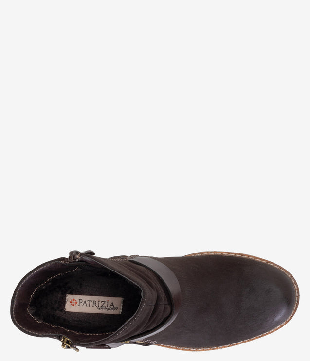 Patrizia by Spring Step Firewood Booties - Chocolate Brown