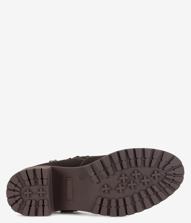 Patrizia by Spring Step Firewood Booties - Chocolate Brown