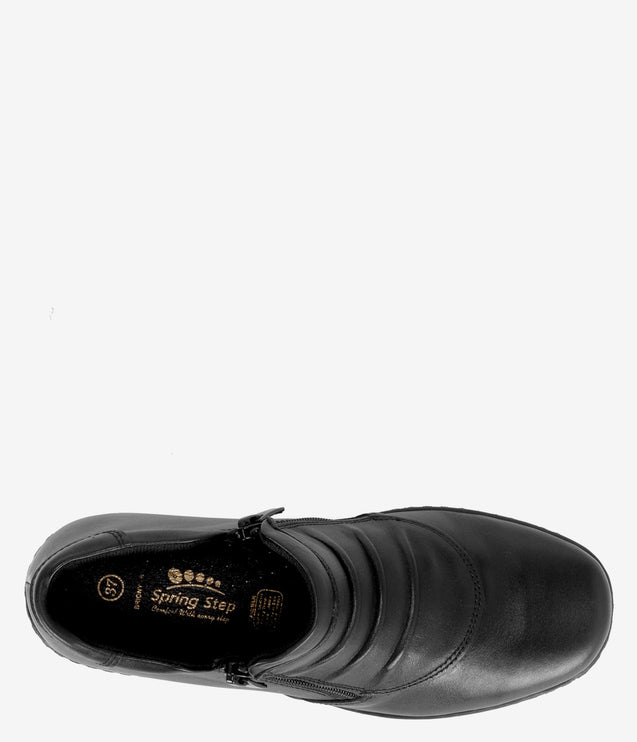 Spring Step Briony Side Zip Bootie - Black