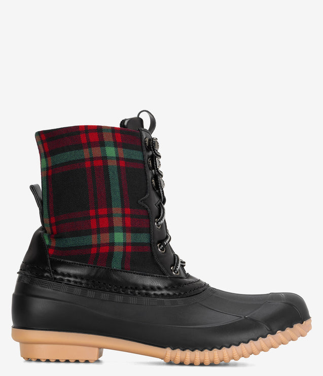 Spring Step Duckie Plaid Boot - Black Plaid