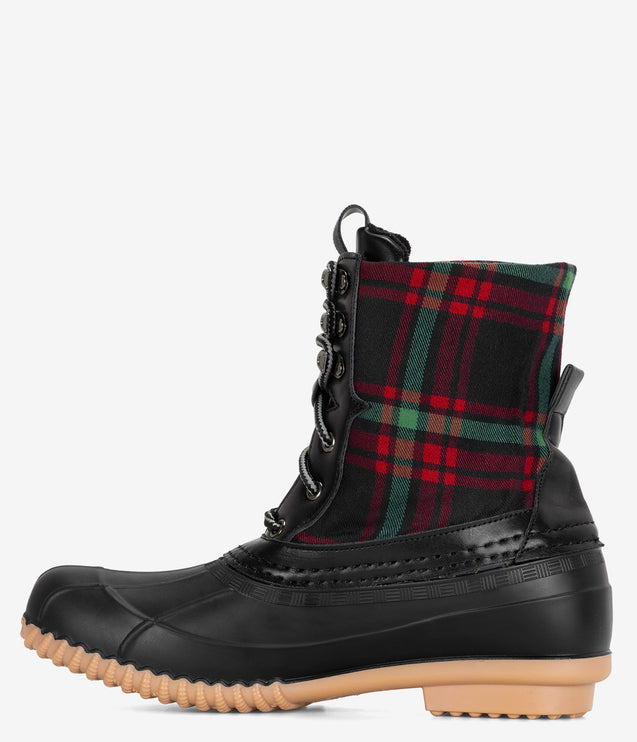 Spring Step Duckie Plaid Boot - Black Plaid