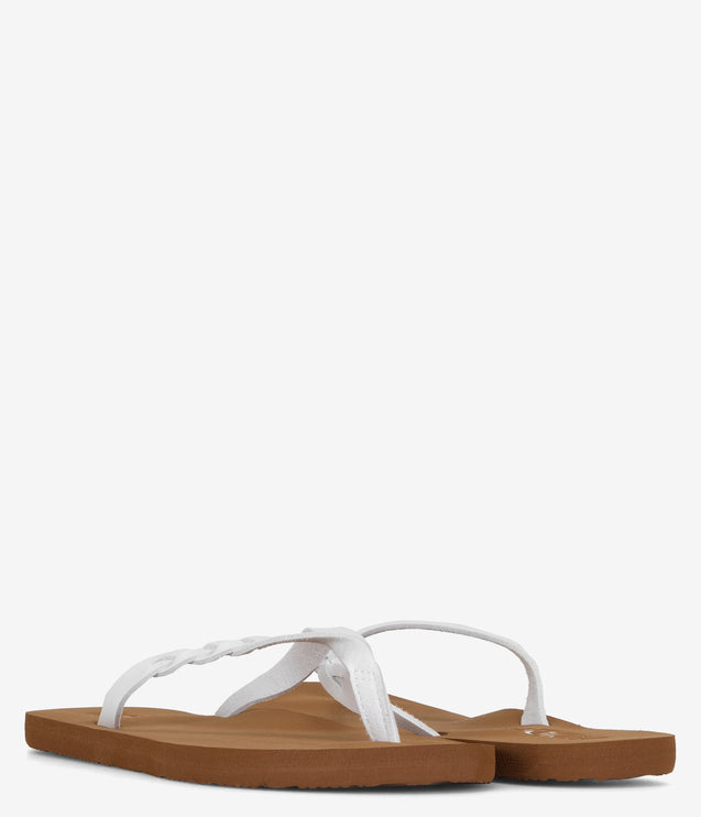 Flojos Serenity Woven Strap Sandals - White
