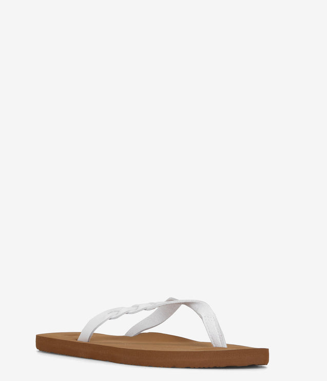 Flojos Serenity Woven Strap Sandals - White