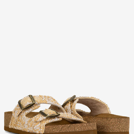Flojos Chica Slide Sandal - Beige