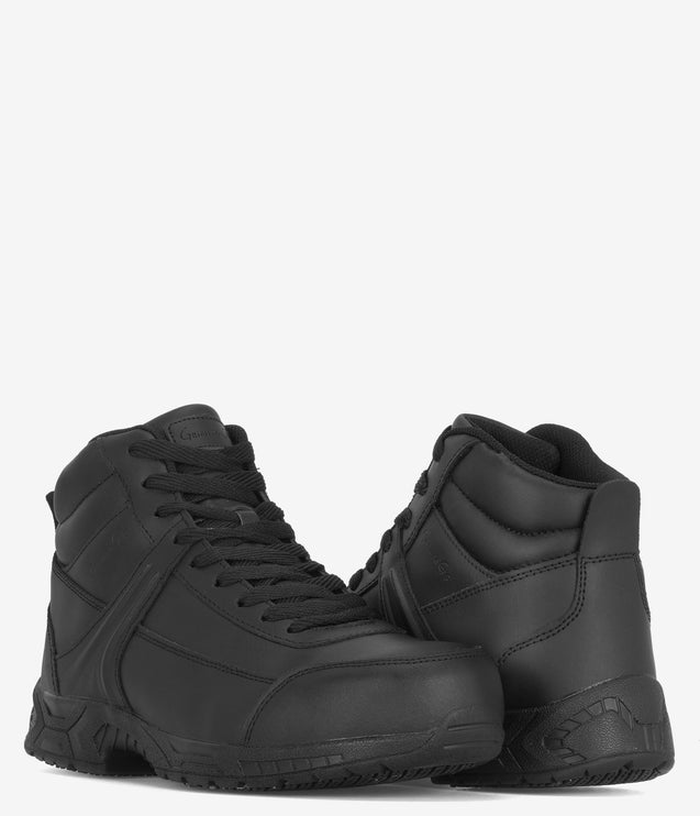 Genuine Grip Athletic 6" Steel Safety Toe Boot - Black