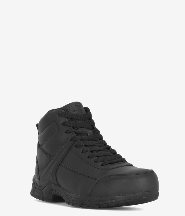 Genuine Grip Athletic 6" Steel Safety Toe Boot - Black