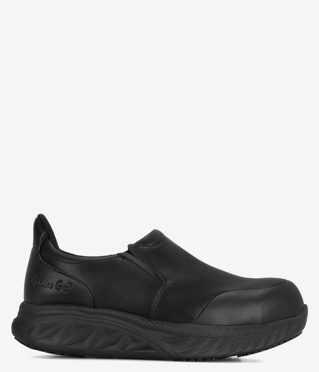 Genuine Grip 1401 Comp Toe Slip-Resistant Comfort Slip-On - Black