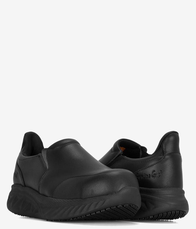 Genuine Grip 1401 Comp Toe Slip-Resistant Comfort Slip-On - Black