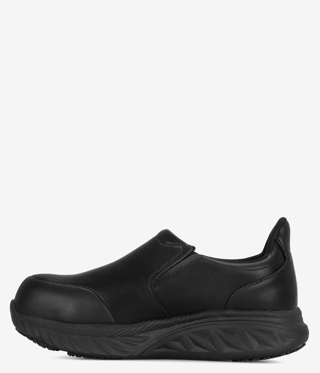 Genuine Grip 1401 Comp Toe Slip-Resistant Comfort Slip-On - Black