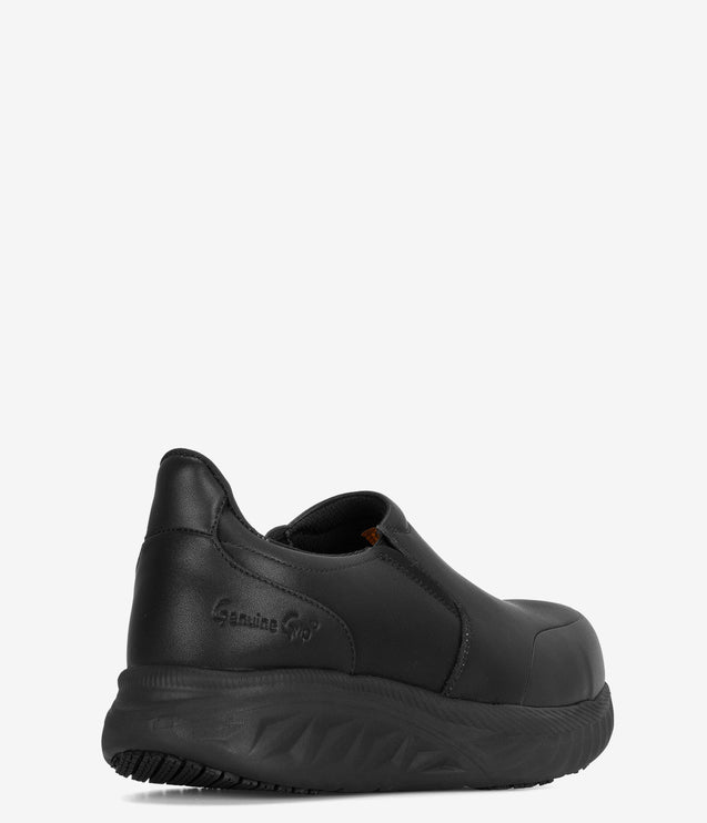 Genuine Grip 1401 Comp Toe Slip-Resistant Comfort Slip-On - Black