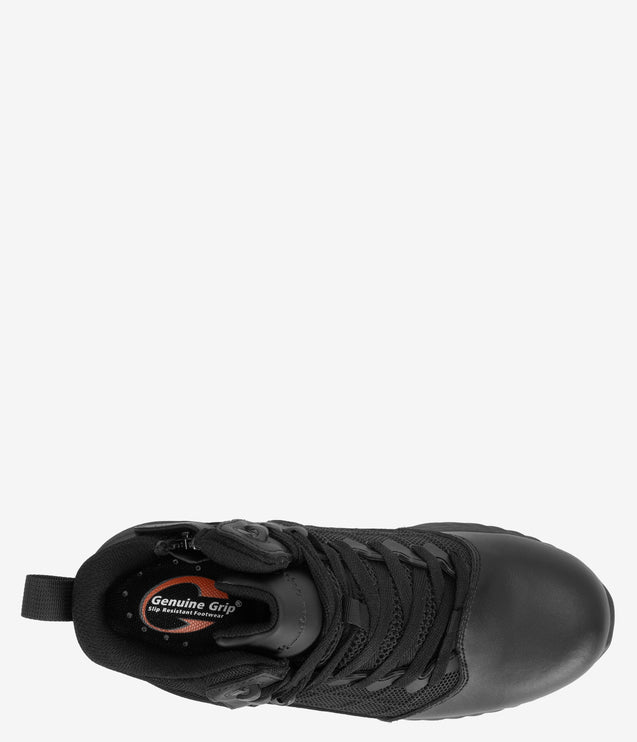 Genuine Grip Shielder Zipper Lock Slip Resistant High Top - Black