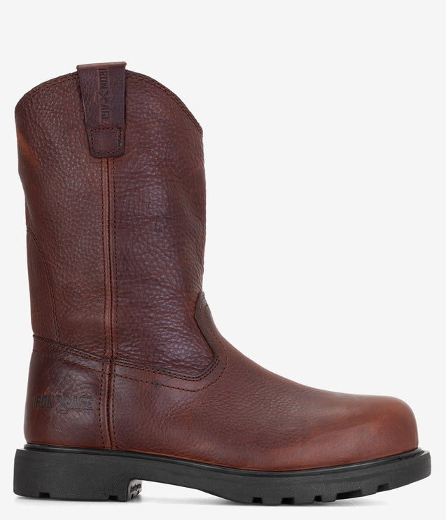 Iron Age Hauler 11" Composite Toe Wellington Work Boot - Brown