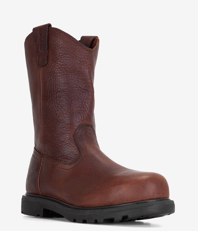 Iron Age Hauler 11" Composite Toe Wellington Work Boot - Brown