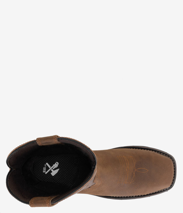 Iron Age Outlaw 10" Steel Toe Waterproof Square Toe Work Boot - Brown/Taupe