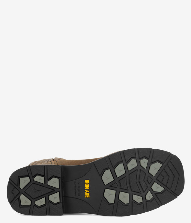 Iron Age Outlaw 10" Steel Toe Waterproof Square Toe Work Boot - Brown/Taupe