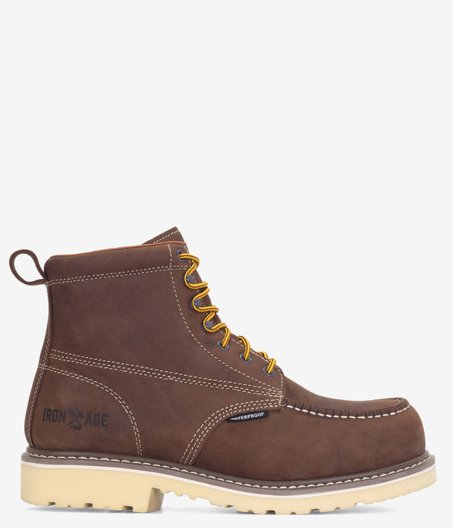 Iron Age Solidifier 6" Composite Safety Toe Waterproof Boot - Brown