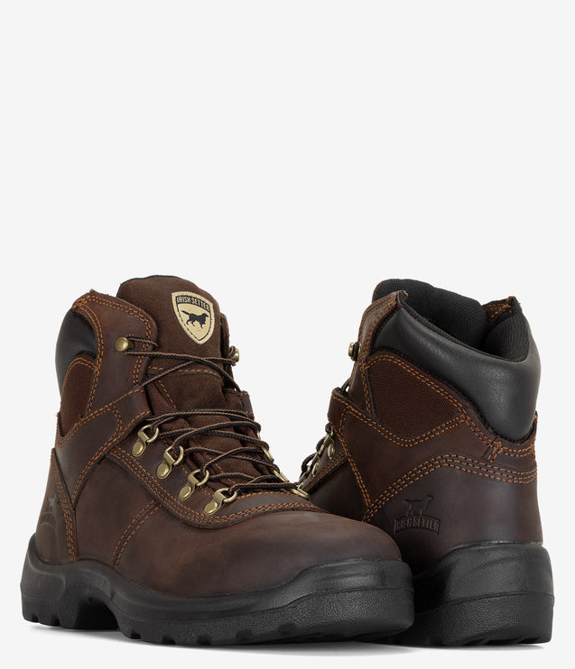 Irish Setter Ely 6" Steel Safety Toe Boot - Brown
