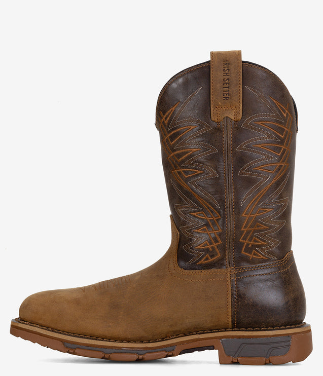 Irish Setter Marshall 11" Steel Toe Waterproof Pull-On Boot - Brown
