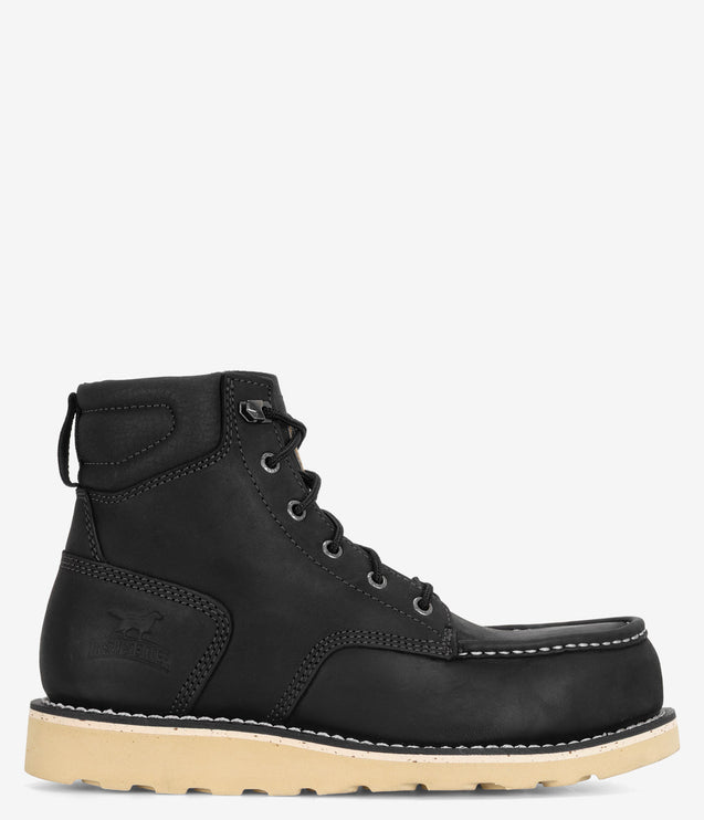 Irish Setter Pipestone 6" Moc Toe Steel Toe Work Boot - Black