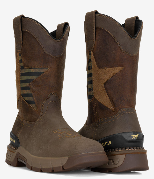 Irish Setter Two Harbors 11" Soft Toe Pull-On Boot - Brown