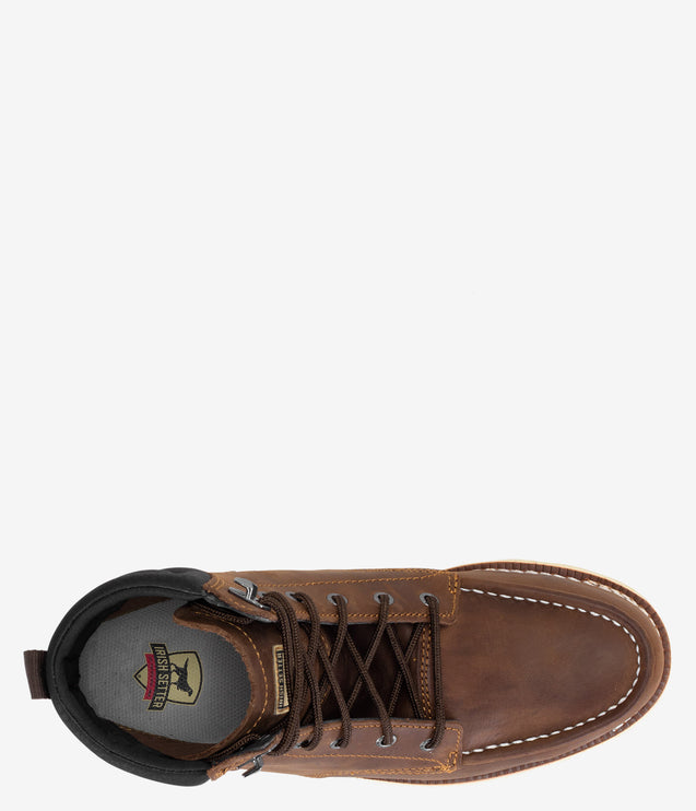 Irish Setter Pipestone 6" Moc Toe Work Boot - Brown