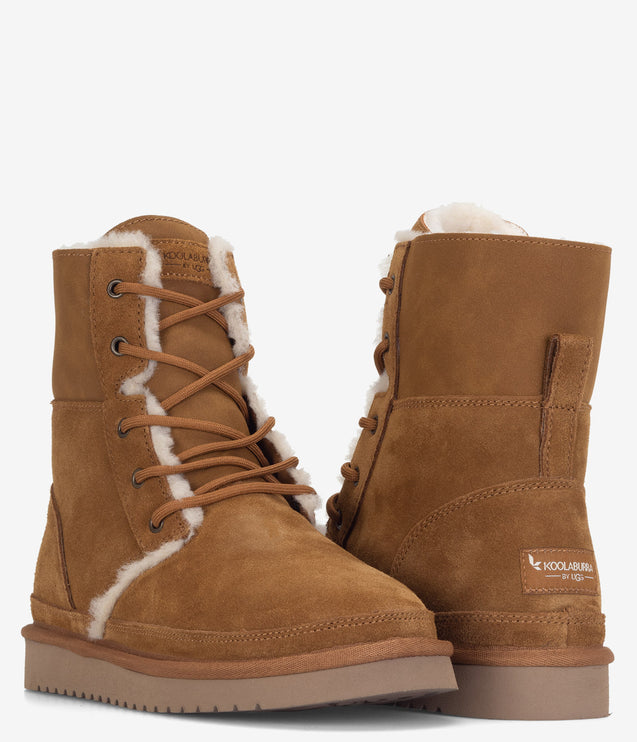 Koolaburra by UGG Advay Tall Lace Boot - Chestnut