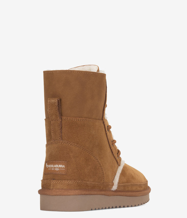 Koolaburra by UGG Advay Tall Lace Boot - Chestnut
