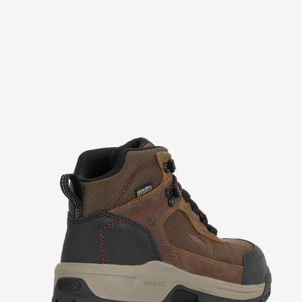 KEEN Utility Skokie Waterproof Carbon Toe Work Boot - Bison/Black