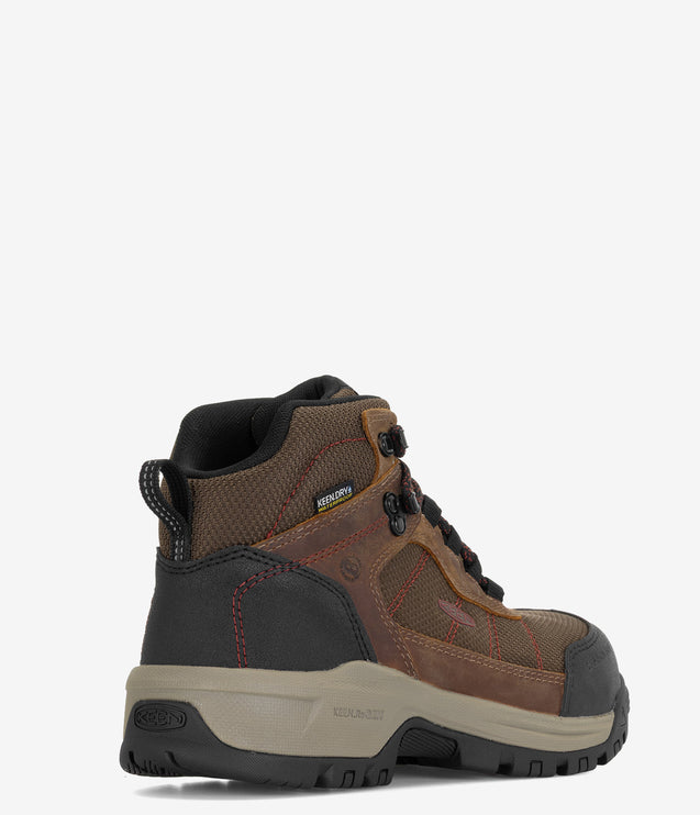 KEEN Utility Skokie Waterproof Carbon Toe Work Boot - Bison/Black