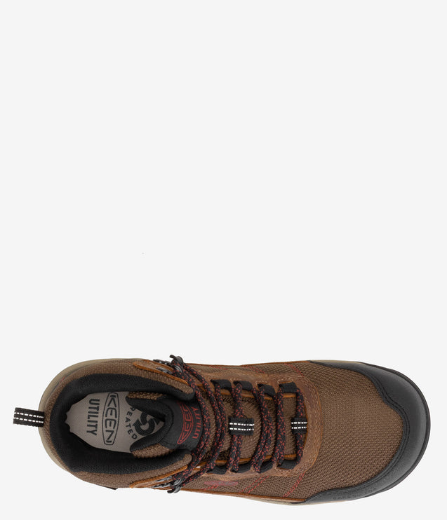 KEEN Utility Skokie Waterproof Carbon Toe Work Boot - Bison/Black