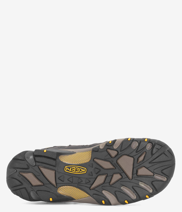 KEEN Utility Lansing Mid Waterproof Safety Toe Hiker Boot - Raven/Tawny