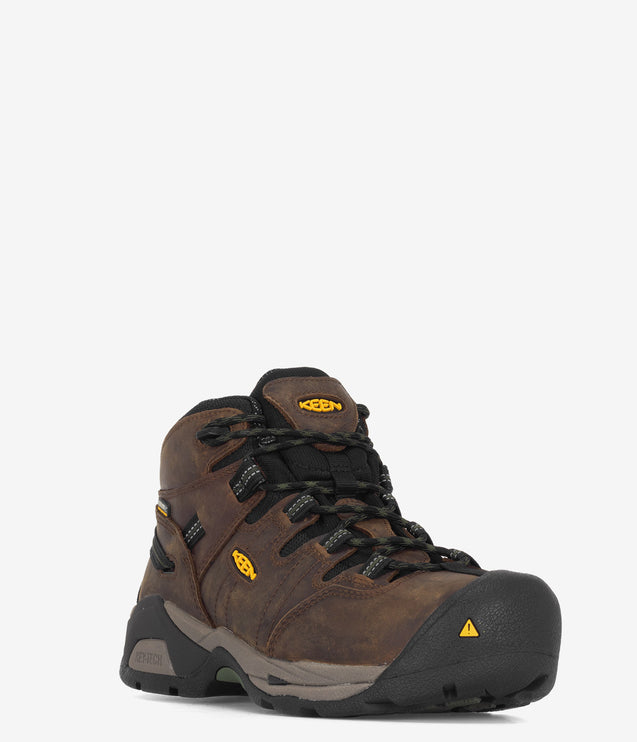 KEEN Utility Detroit XT Mid Waterproof Safety Toe Boot - Brown