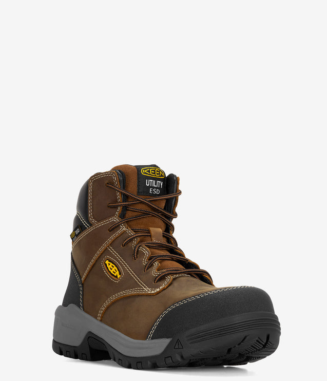 KEEN Utility Evanston 6" Carbon Fiber Toe ESD Boot - Bison