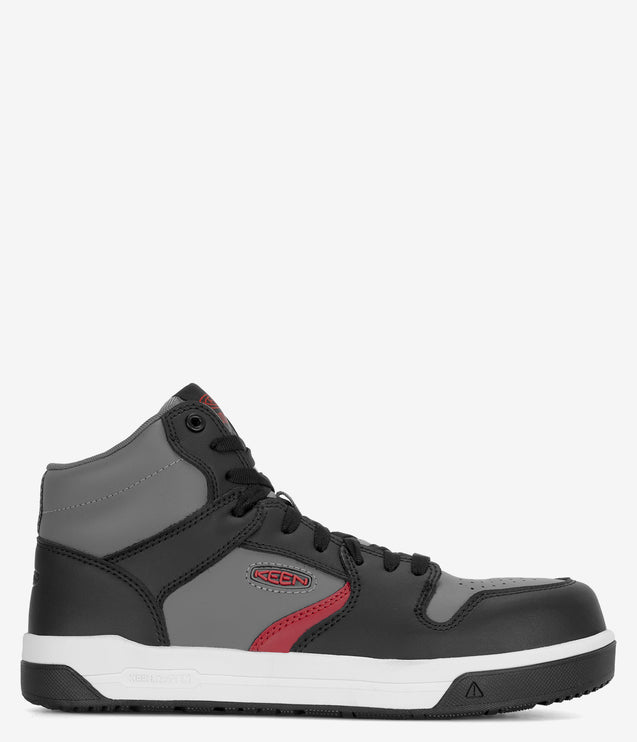 KEEN Utility Overton Mid Carbon-Fiber Toe Work Shoe - Steelgrey/Black