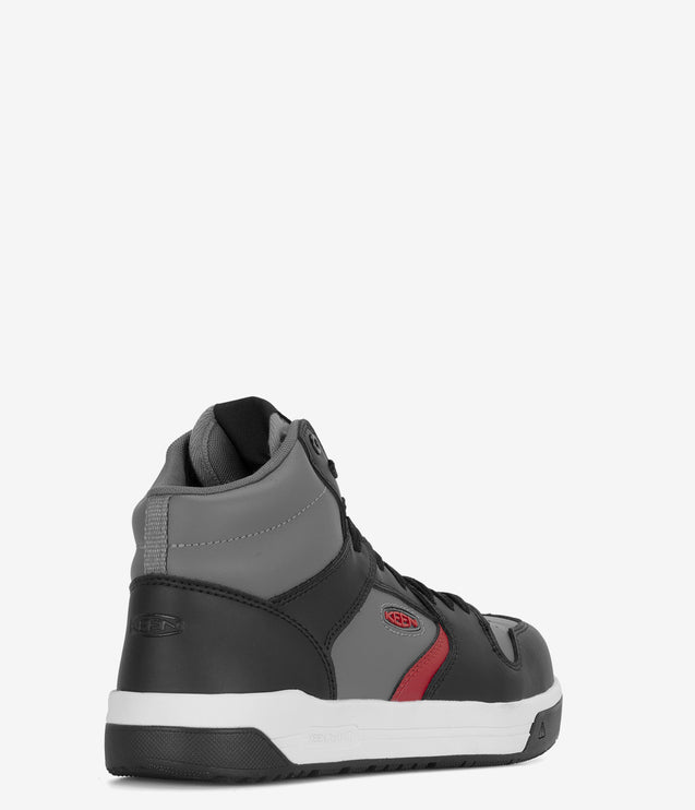 KEEN Utility Overton Mid Carbon-Fiber Toe Work Shoe - Steelgrey/Black
