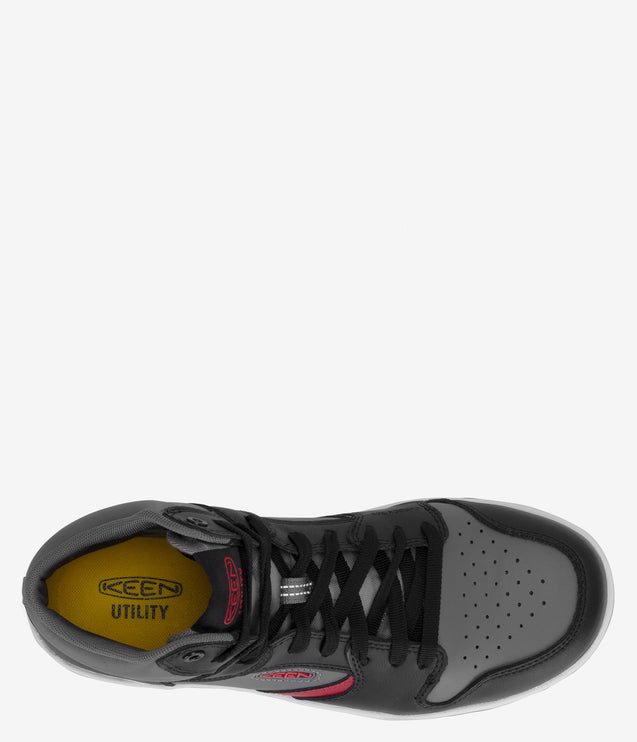 KEEN Utility Overton Mid Carbon-Fiber Toe Work Shoe - Steelgrey/Black
