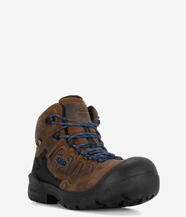 KEEN Utility Targhee IV LTR Carbon Toe Waterproof Work Boot - Bison