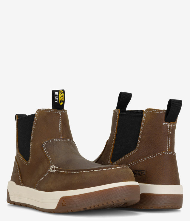 KEEN Utility Gibson Carbon Toe Chelsea Work Boot - Belgian/Gum