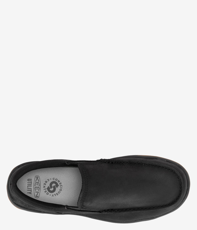 KEEN Utility Gibson Carbon Toe Slip-On Work Shoe - Black/Gum