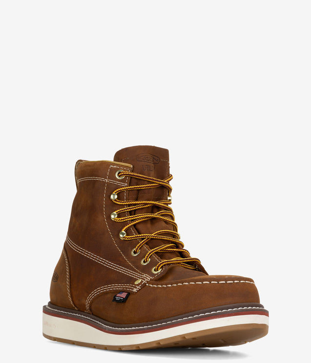 KEEN Utility Liberty 6" Waterproof Soft Toe Boot - Brown/Birch