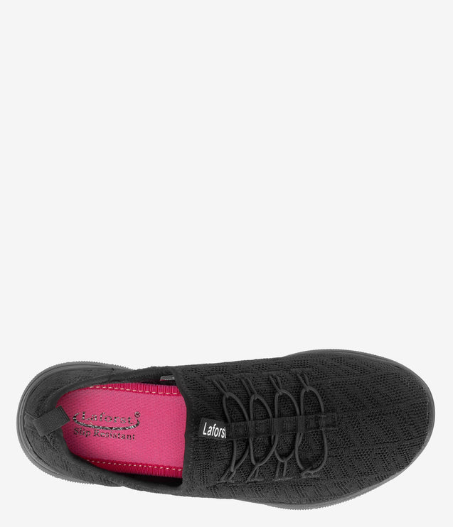 Laforst Jewel Knit Slip Resistant Slip On Sneaker - Black