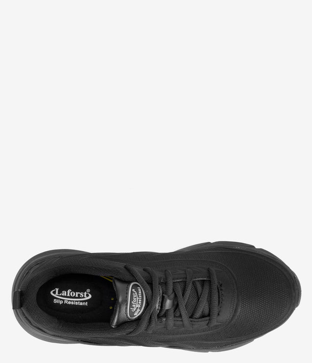 Laforst Xtreme Comfort Slip-Resistant Platform Sneaker - Black