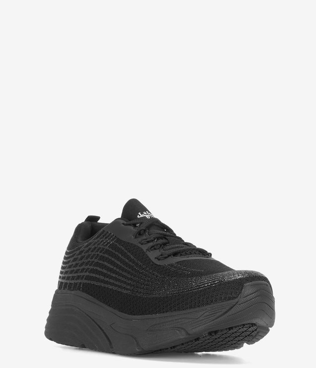 Laforst Fusion Xtreme Comfort Slip-Resistant Platform Sneaker - Black
