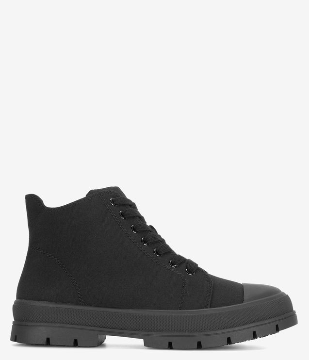 Laforst Skylar Canvas Side Zip Slip Resistant Chukka Boot - Black